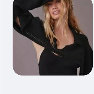 Anthropologie Black Knit Sweater nwt.